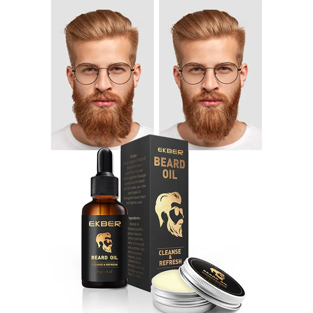 Beard Growth Serum and Balm Set for Men's Grooming