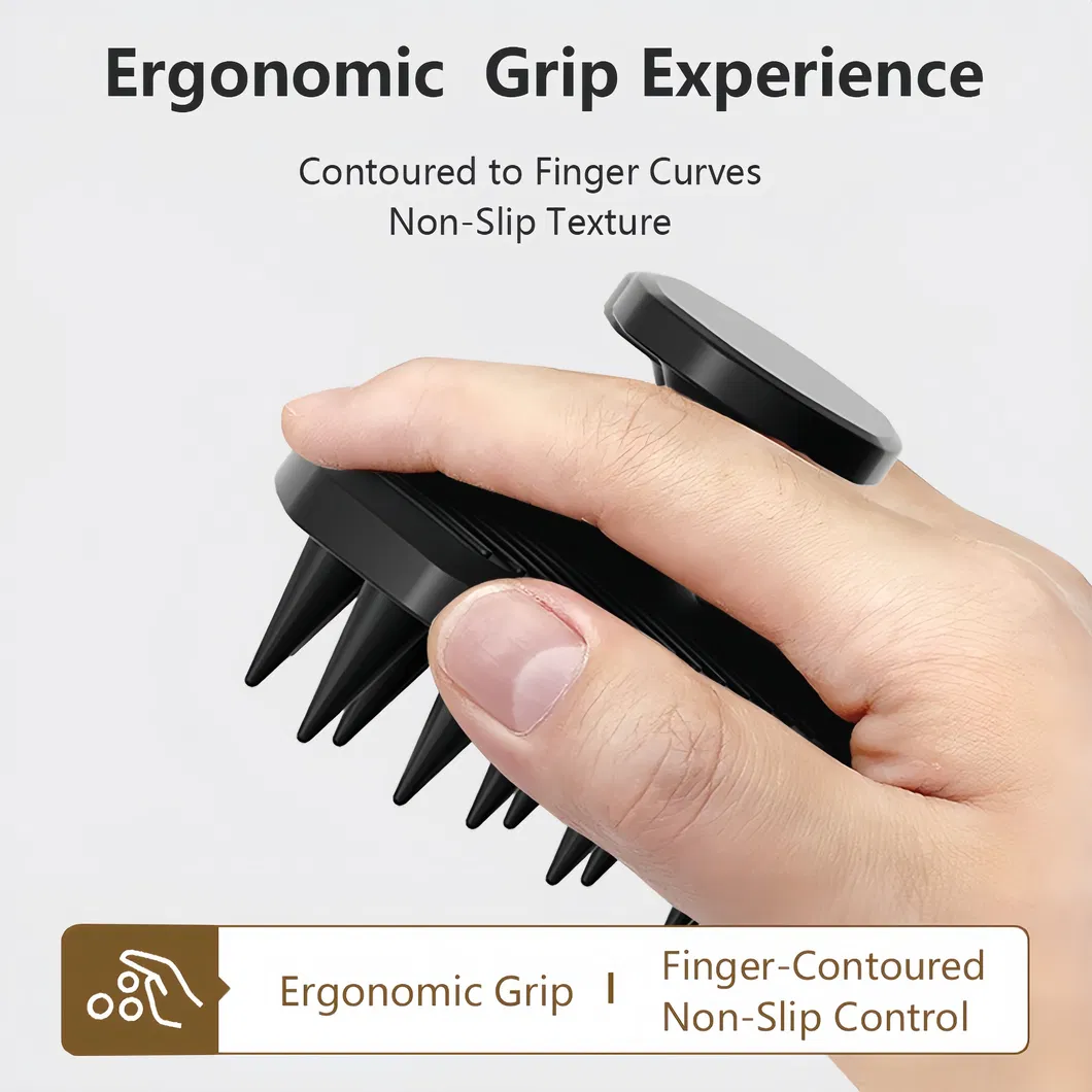 Dual-Function Beard Grooming and Scalp Massage Brush for Men