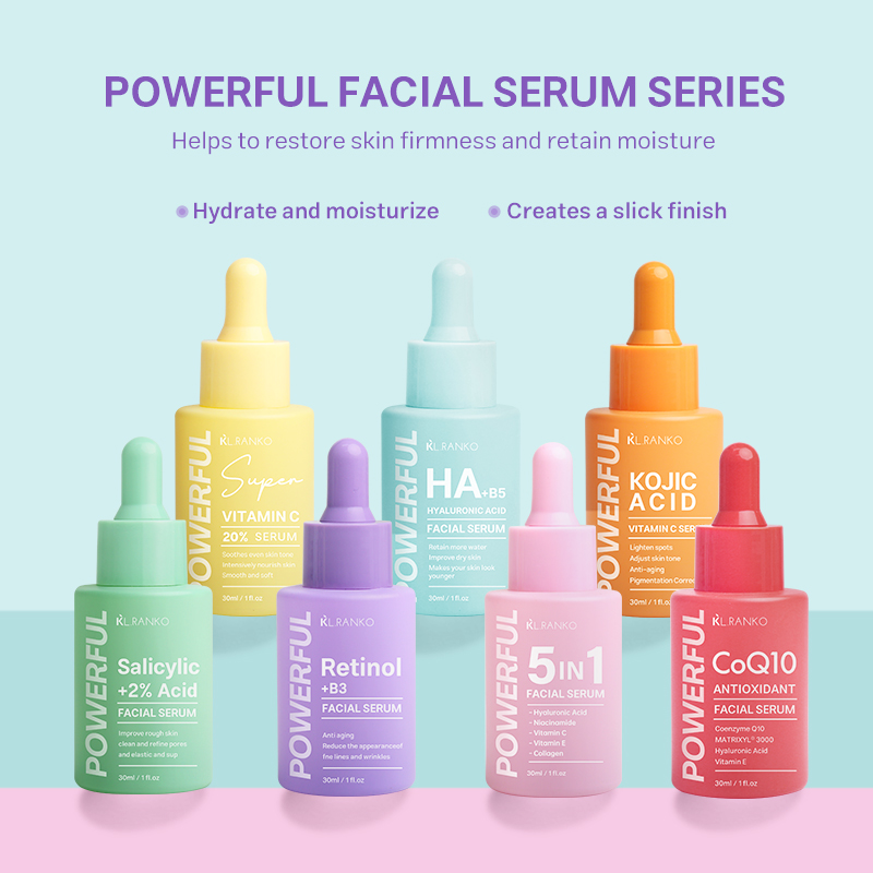Wholesale Powerful 5 in 1 Facial Serum Vitamin C Niacinamide Collagen Ampoule Anti Wrinkle Whitening Hydration Face Serum