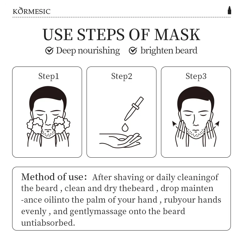 Premium Men's Beard Care Soft Shine Oil for Grooming