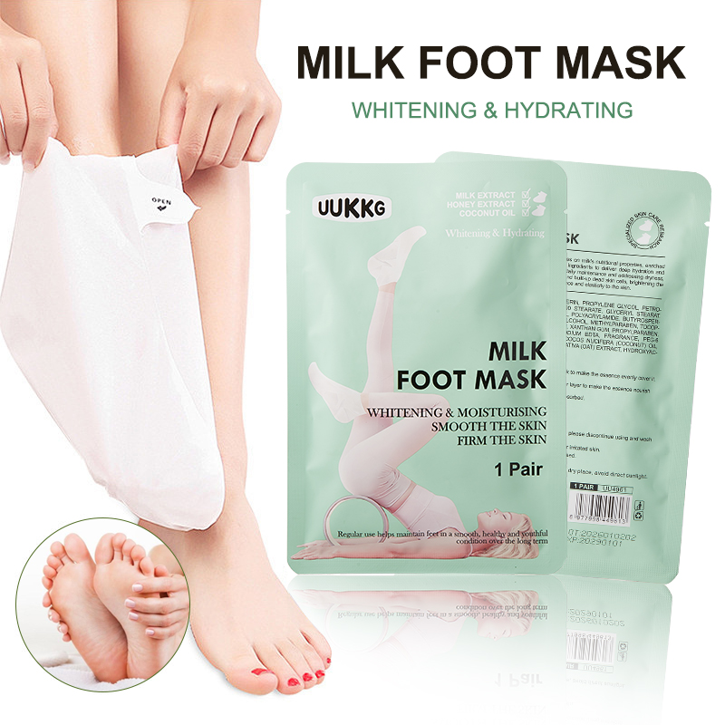 UUKKG Best Seller Foot Mask Exfoliating Scrub Pedicure Spa Socks Foot Peel Mask Feet Care for Heels Remove Dead Skin Moisturize