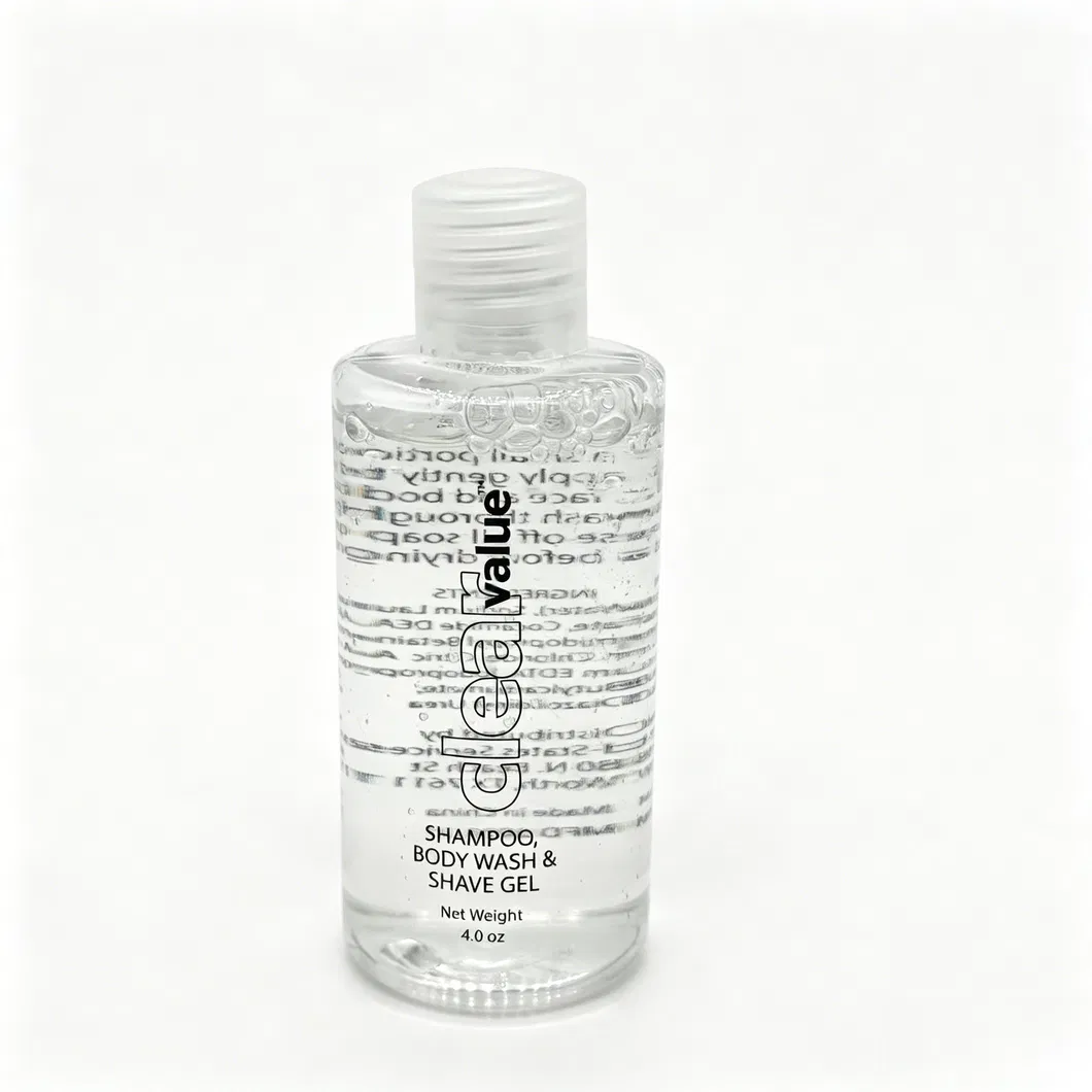 OEM Disposable 3-in-1 Shampoo & Body Wash Bottle (4.0oz) Hotel Use 02