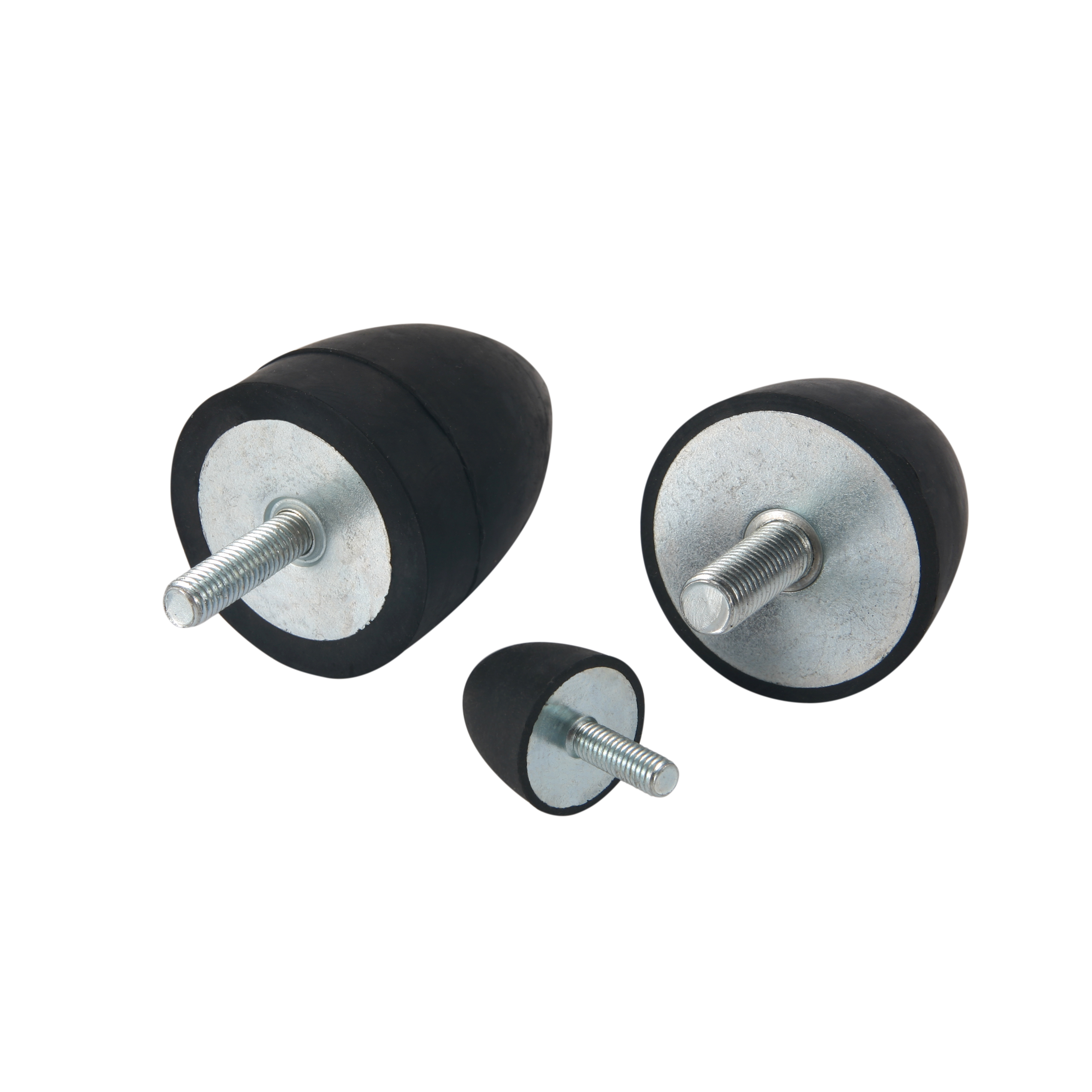 VP Conical Shockproof Screw Water Drop Shaped Pointed Absorption Foot Cushion DPF Anti-collision Foot Block Black Silver