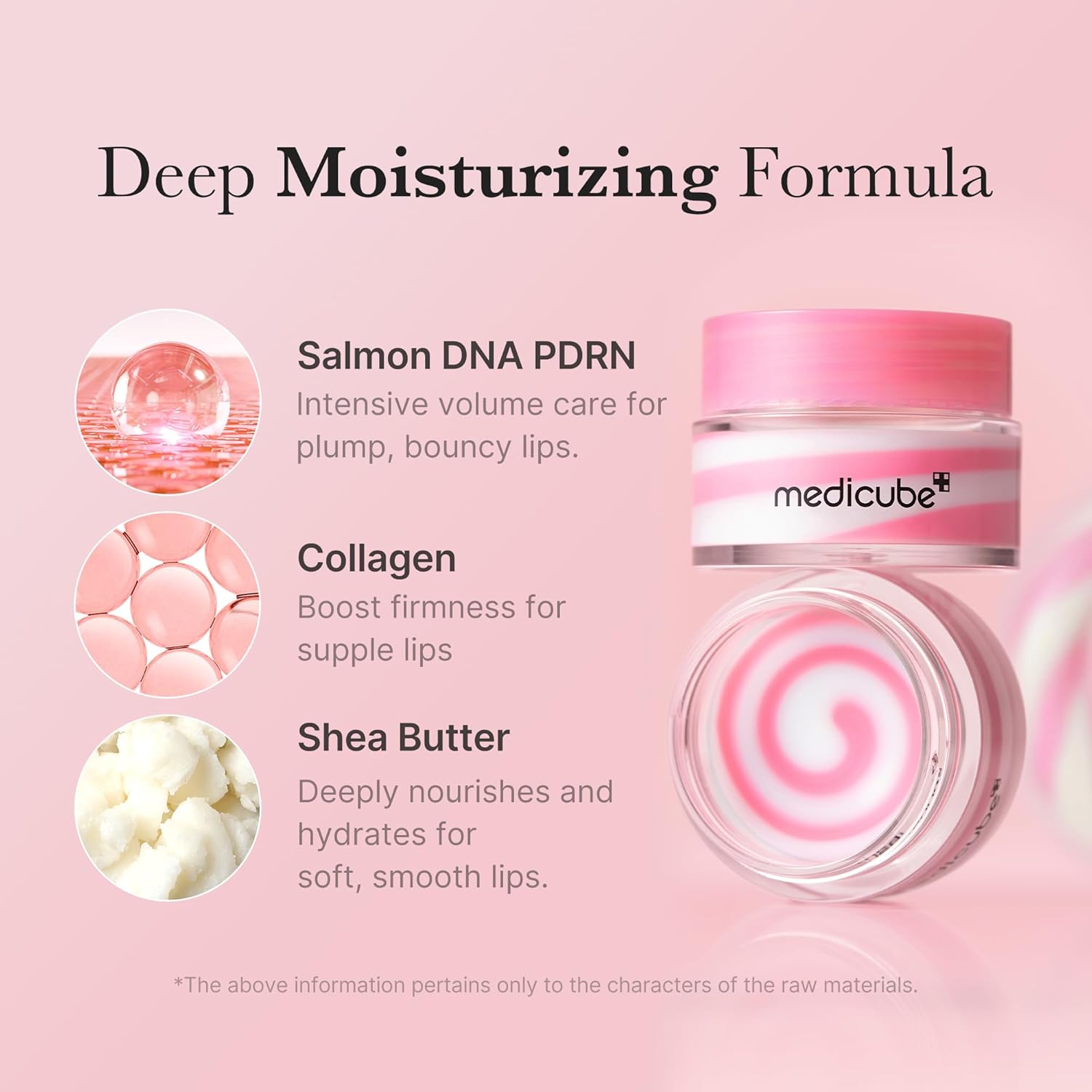 medicube PD RN Lip Sleeping Mask Glow Balm Salmon Collagen Shea Butter for Softer Lips Moisture Overnight and Daily Lip Care