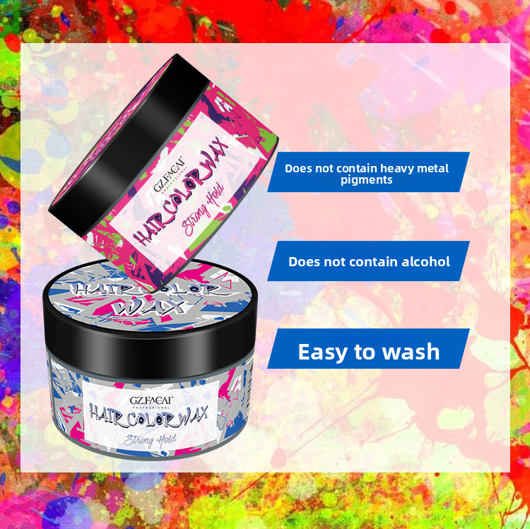 9 Color Temporary Hair Coloring Wax Clay Hair Styling Matte Trends Popular Party Colored Hair Mud Halloween Products