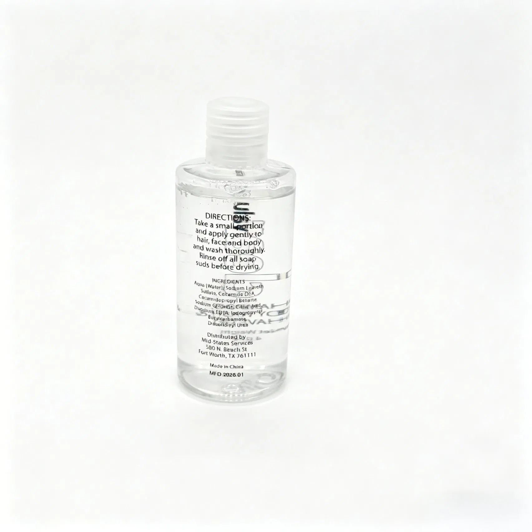 OEM Disposable 3-in-1 Shampoo &amp; Body Wash Bottle (4.0oz) Hotel Use 02