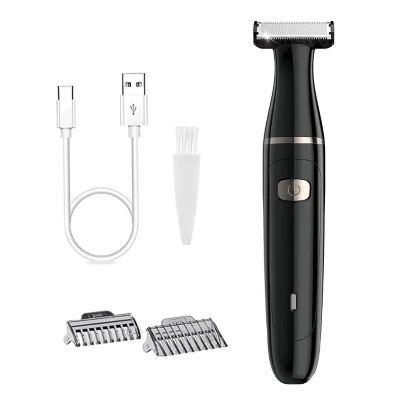 Rechargeable Electric Waterproof Body Groin Hair Trimmer Men Grooming