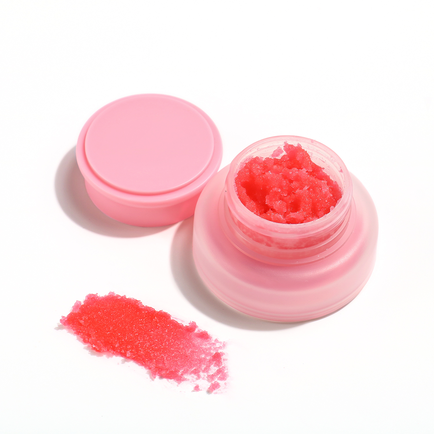 Natural Vegan Moisturizing Strawberry Lip Scrub Pink Package Hot Selling Lip Scrub
