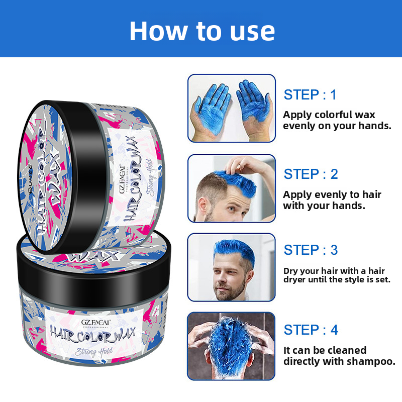 9 Color Temporary Hair Coloring Wax Clay Hair Styling Matte Trends Popular Party Colored Hair Mud Halloween Products