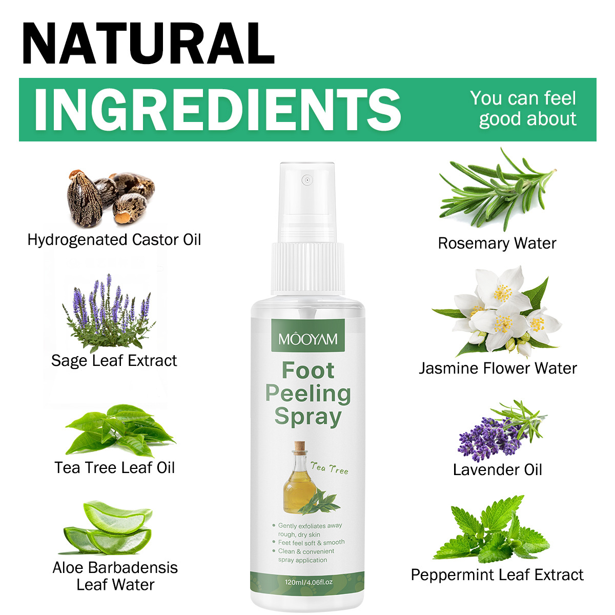 Wholesale foot care spray for deep cleansing, gentle exfoliation, and prevention of dry, cracked feet for home use.