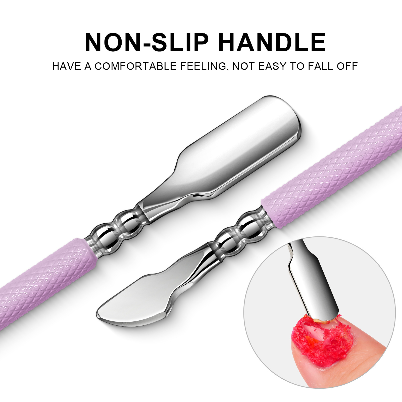 Three-Piece Luxury Finger &amp; Toe Nail Care Set Stainless Steel Dead Skin Scissors Push Pliers Sharp Blade 3.5cm Jaw Opening Mei