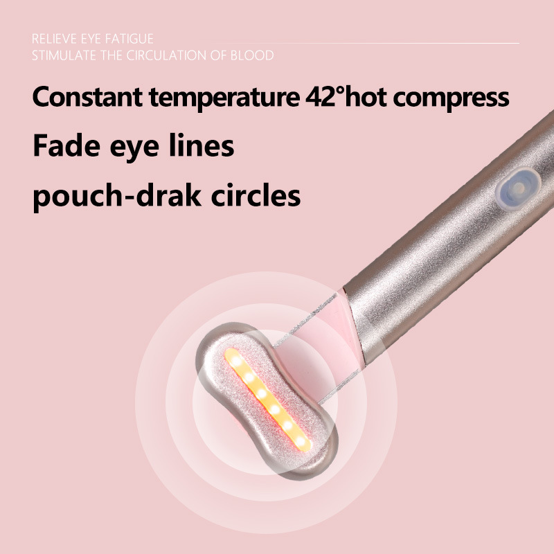 Household Handheld Eye Massager Wand with Skin Tightening &amp; Dark Circles Relief Compact Portable Electric Eye Care Device