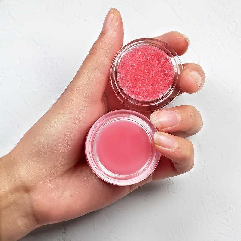 2-in-1 Vegan Sheet Fruit Flavor Lip Mask Set Private Label Organic Double Layer Jelly Lip Scrub for Fall Winter Care Reducing