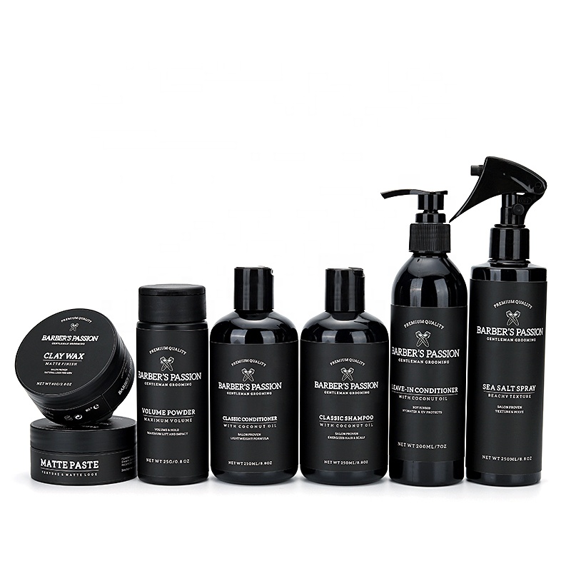 Profession Design Private Label Hair Products For Barbers Matte Pomade Styling Powder Clay Sea Salt Spray