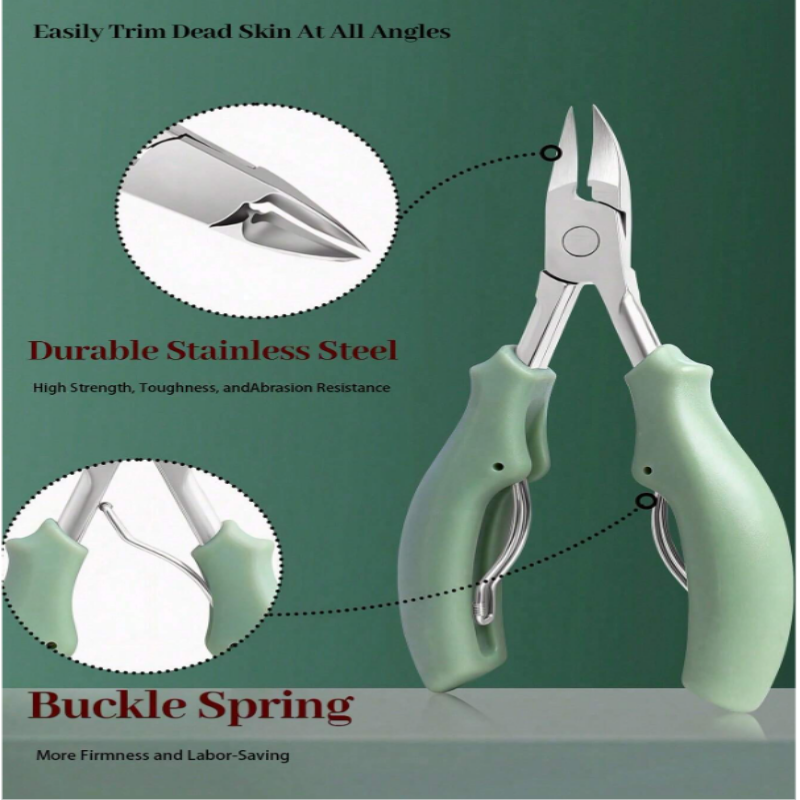 Hotsale High Quality Nail Manicure Kit Foot Hand Care Set with Rubber Handle and Stainless Steel Clipper Pedicure Set