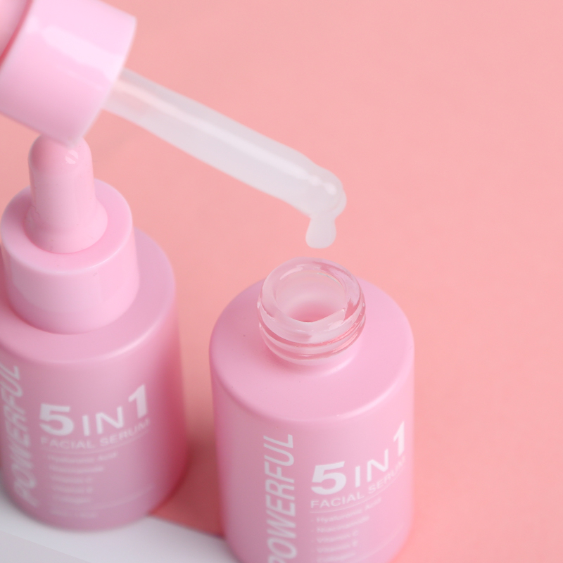 Wholesale Powerful 5 in 1 Facial Serum Vitamin C Niacinamide Collagen Ampoule Anti Wrinkle Whitening Hydration Face Serum