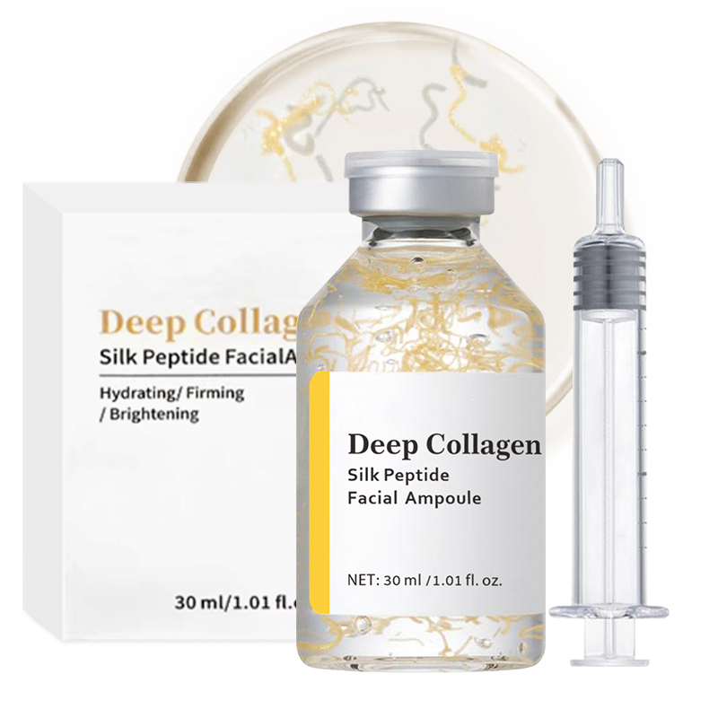 Professional Hyaluronic Acid Anti-Aging Silk Peptide Ampoule Multi-effect Face Lifting Serum Deep Collagen Peptide Serum