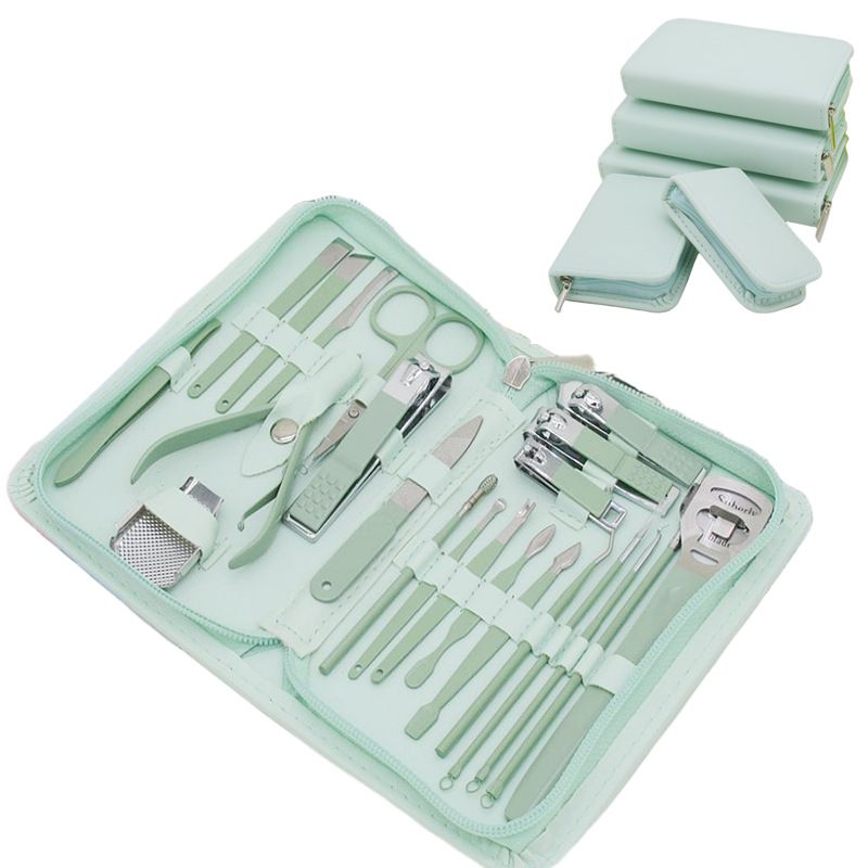 Hotsale High Quality Nail Manicure Kit Foot Hand Care Set with Rubber Handle and Stainless Steel Clipper Pedicure Set