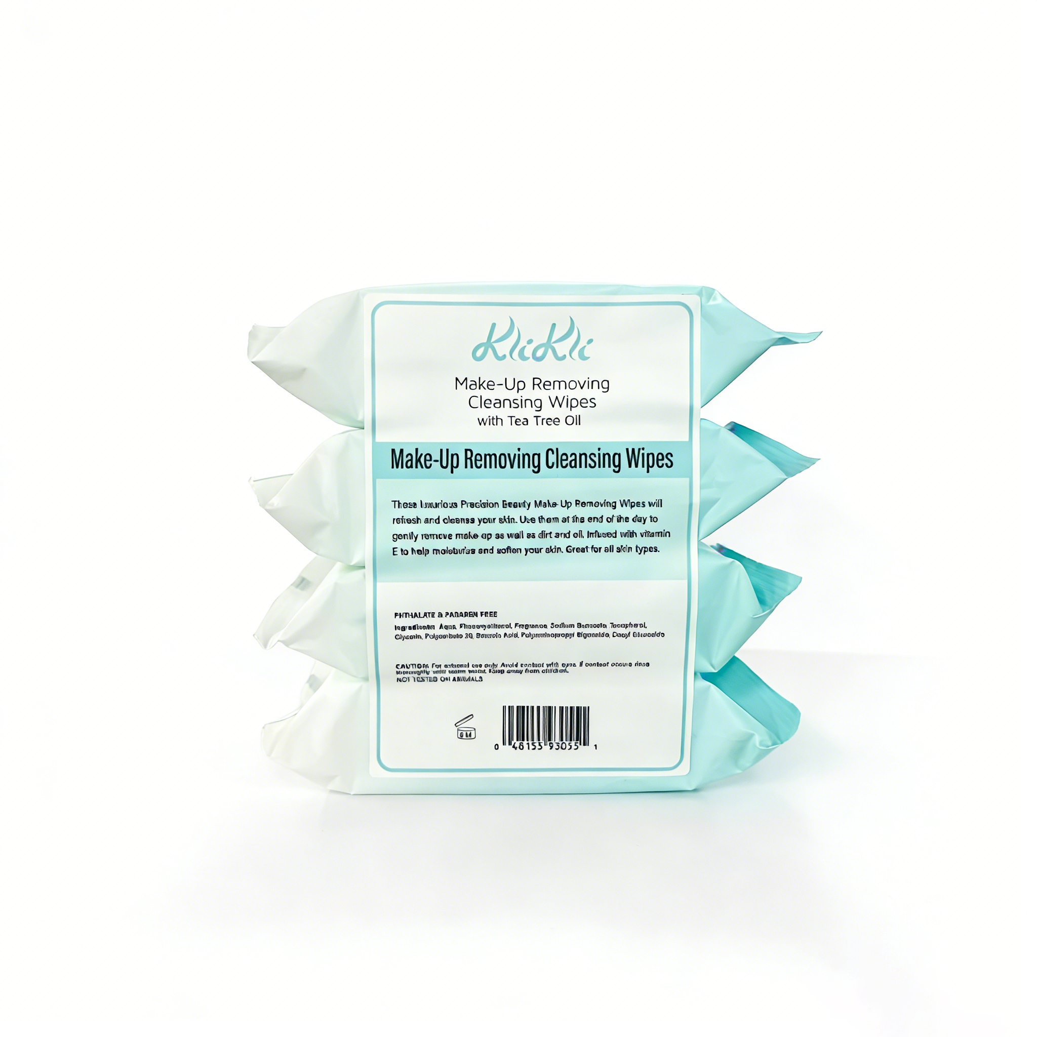 Phthalate Paraben Free Travel-Sized Non-Woven Makeup Remover Wipes-Eco-Friendly Fragrance-Free Hypoallergenic Cleansing Wipes