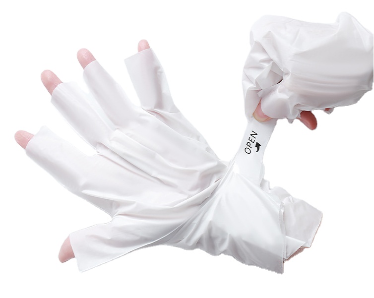 Split Design Nail Care Hand Mask - Detachable Fingertip Caps with Nail Serum for Gel Polish Application