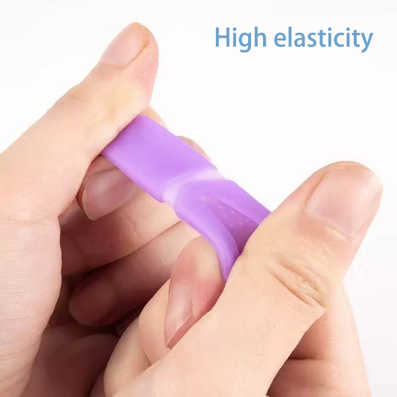 Manicure Care 5pcs Solid Set Pink Soft Silicone Nail Soak Caps Finger Gel Polish Removal Wraps Tool