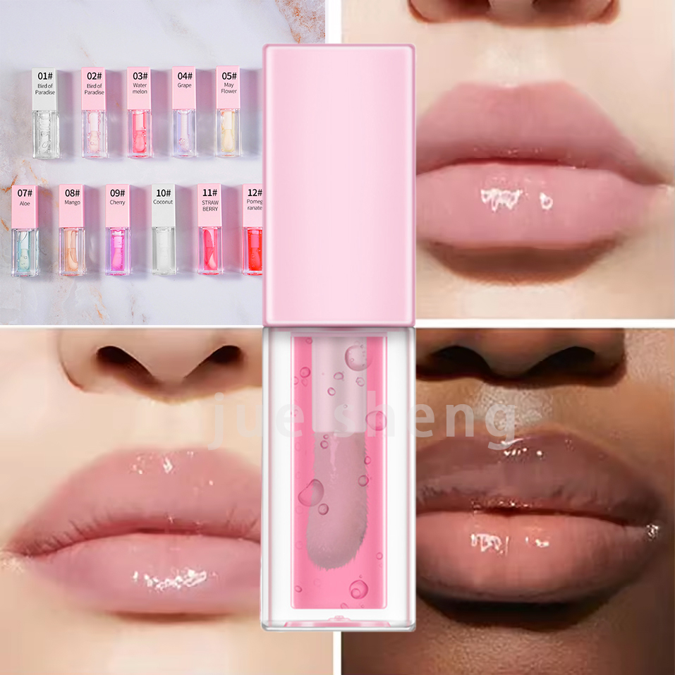 Factory Supply Glossy Lip Oil Hydrating Vegan Fruit Tinted Lip Balm Honey Vitamin E 2-6 Days Fast Delivery Private Label Lip Oil