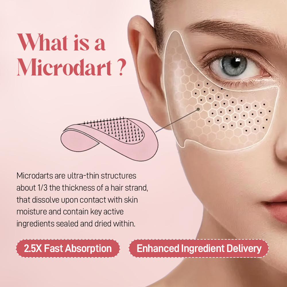 Korean Skin Care Salmon Pdrn Collagen Microneedle Eye Mask Firming Anti Aging Hydrating Reduce Fine Lines Under Eye Patches