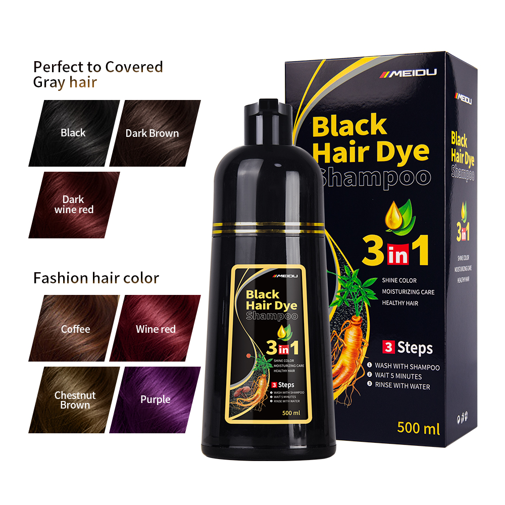 3 in 1 Herbal Hair Dye Color Shampoo Multifunctional Multipurpose Hair Care &amp; Styling Products
