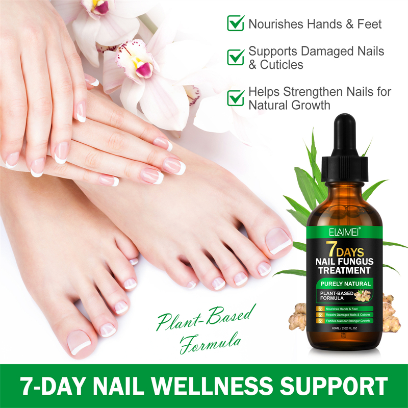 Elaimei 7 Days Nail Fungus Treatment Serum Hands Feet Nourishing Damaged Nails Cuticles Repairing Nails Strengthening Liquid