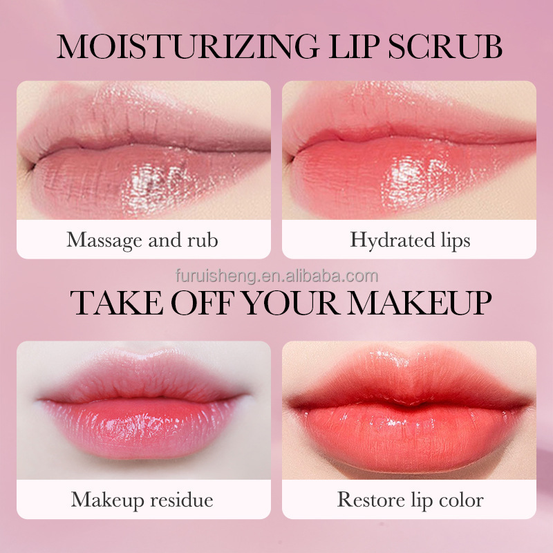 Private Label Lip Scrub Beauty Makeup Korean Tri-Color Moisturizing Lip Scrubs Exfoliating Lip Care Product