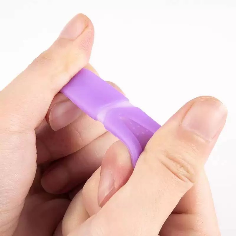 Manicure Care 5pcs Solid Set Pink Soft Silicone Nail Soak Caps Finger Gel Polish Removal Wraps Tool