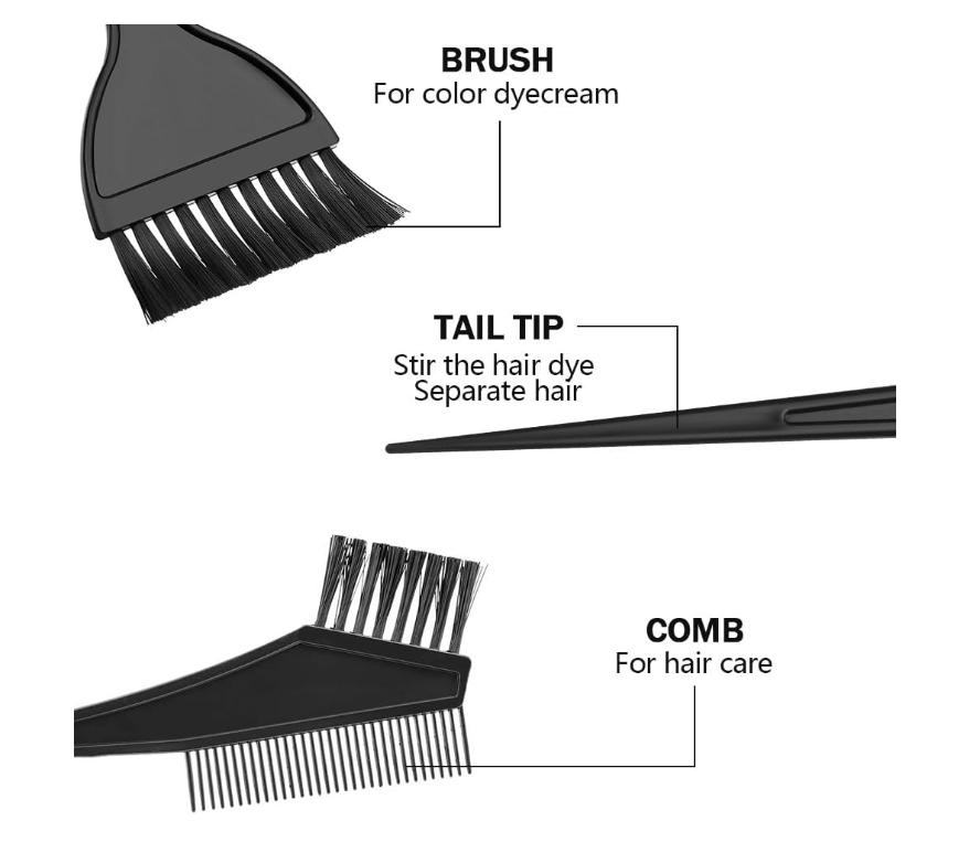 Barber Hair Dyeing Set Hair Colour Brush Tint Comb Color Mixing Bowl Salon Hairdressing Tool 4 in 1 Hair Coloring Dyeing Kit