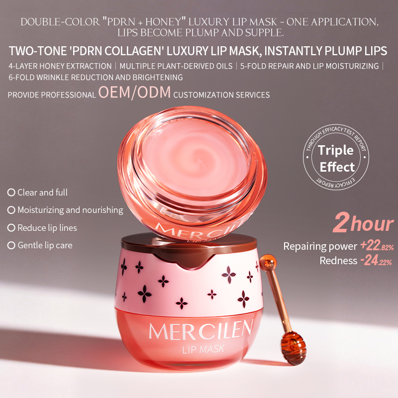 MERCILEN Reduces Fine Lines, Moisturizes and Repairs Lip Mask Overnight Sleeping and Daily Lip Care Moisturizing Lip Mask