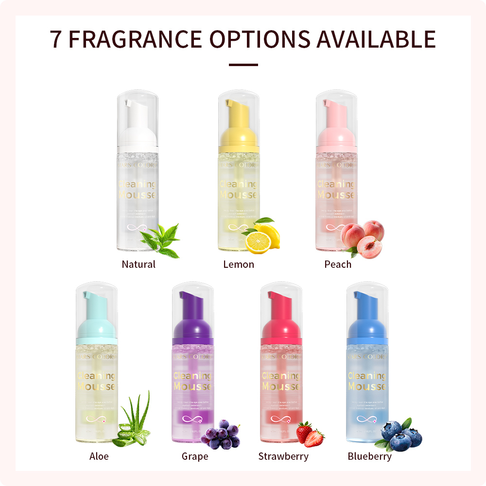 pH 5.5 Balanced Lash Shampoo Eyelash Extension Cleanser Oil Free Non-Irritating Eye Makeup Remover Gentle Foam Cleansing Mousse