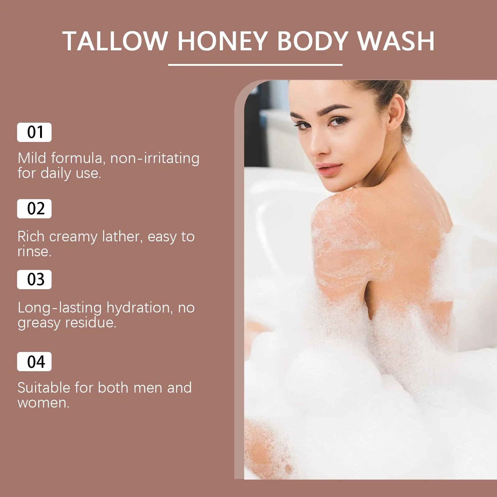 Private Label OEM Natural Organic Body Wash with High Quality Refreshements Turmeric Honey Body Wash Shower Gel