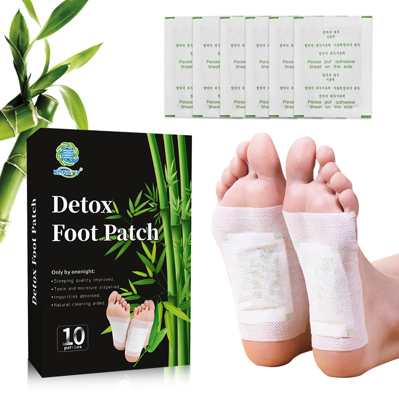 Support Customize OEM ODM Service Deep Cleaning Foot Patch Natural Herbal Bamboo Vinegar Detox Foot Patches