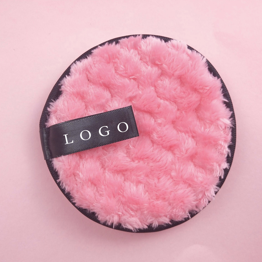 Microfiber Reusable Makeup Remover Pads Facial Cleansing Puffs Private logo Short Hair Make up Remove Pad