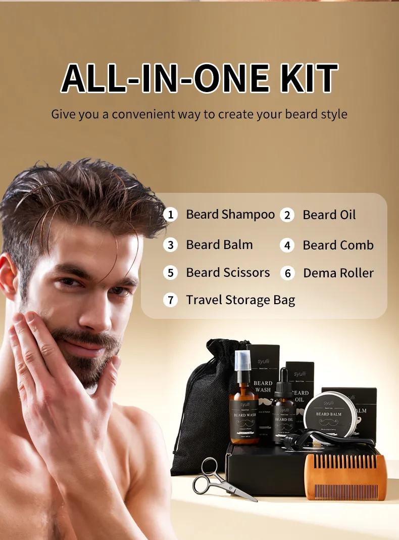 Premium Beard Grooming Set 7 PCS