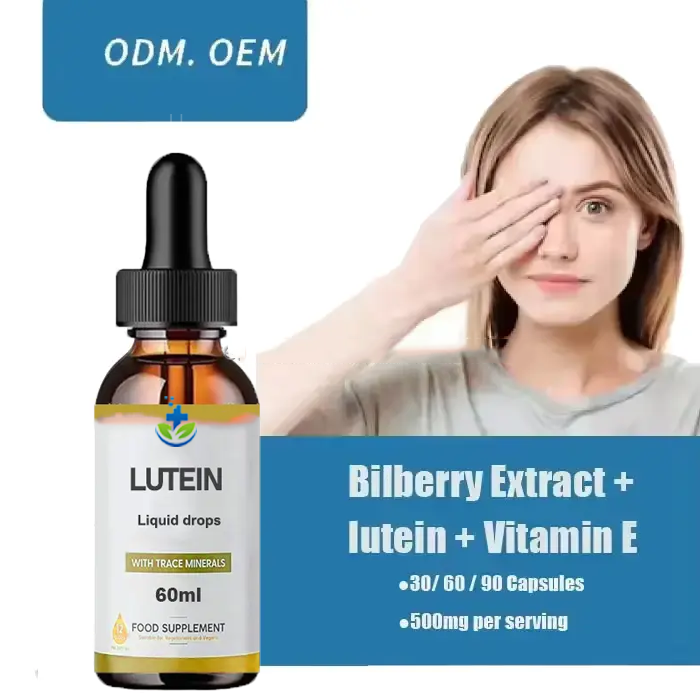 Ausreson OEM Eye Care Supplement Lutein Esters Zeaxanthin Oil Eye Care Oral Liquid Drops Eye Vision Health Support Lutein Liquid