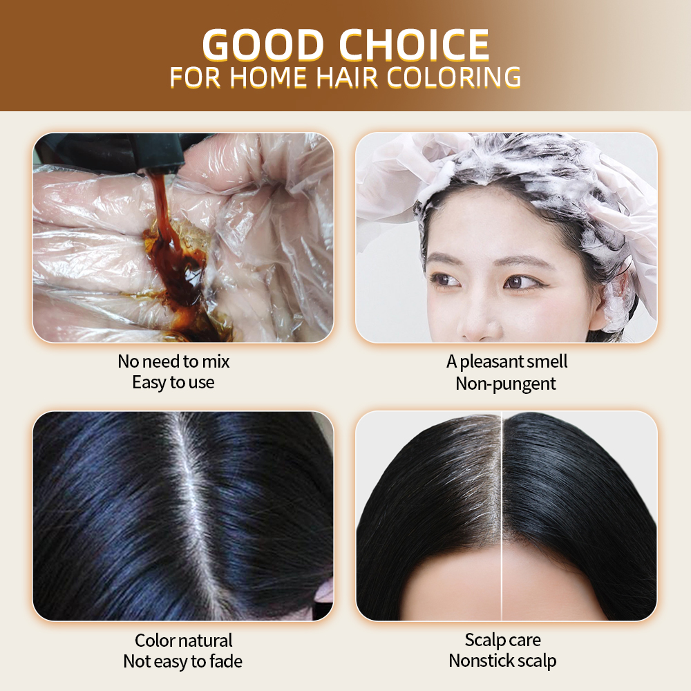 3 in 1 Herbal Hair Dye Color Shampoo Multifunctional Multipurpose Hair Care &amp; Styling Products