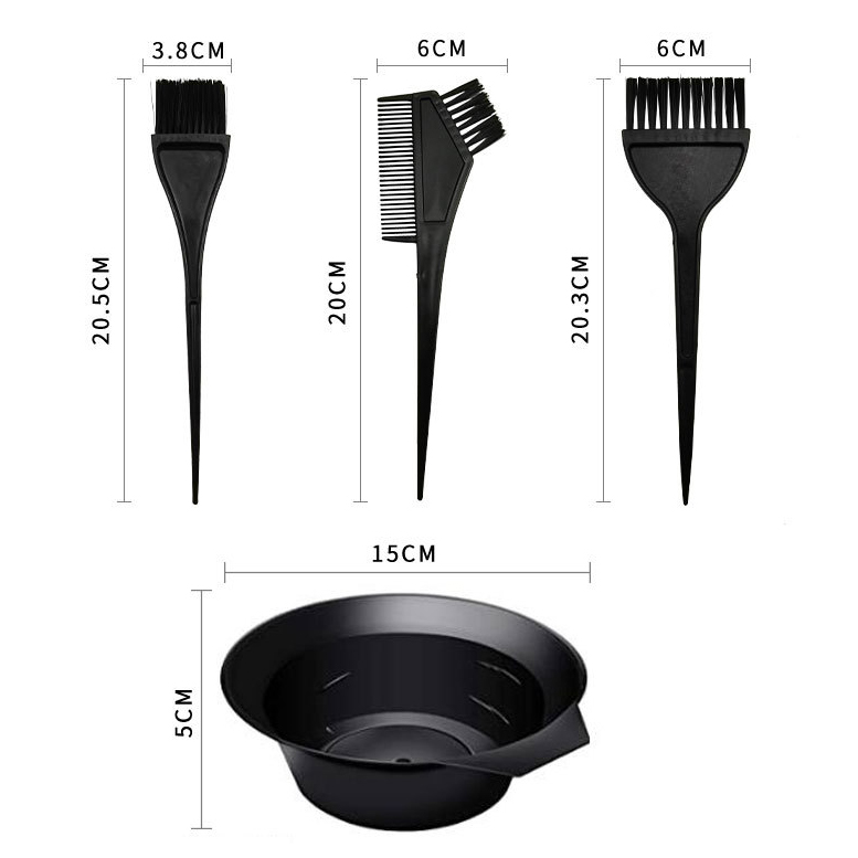 FOCSTAR 20 Pieces Barber Supplies DIY Salon Hair Coloring Bleaching Hair Dye Coloring Tools Kit (BTD1054)