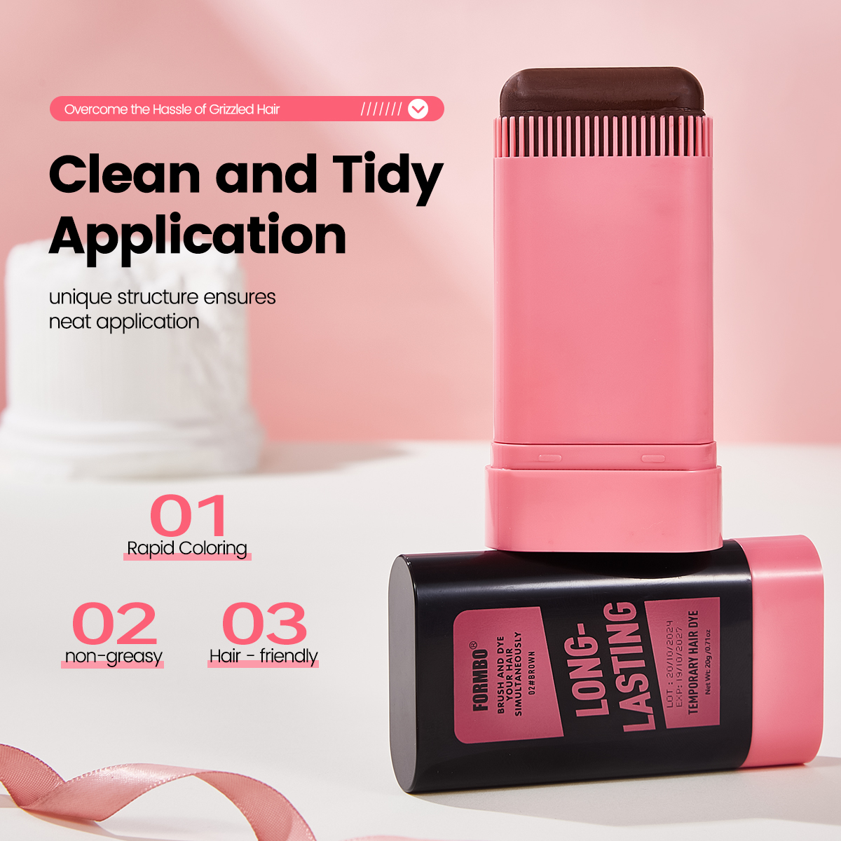 FORMBO Styling Hair Products Temporary Hair Color Dye Easy to Use Black and Brown Wholesale Hair Dyes Stick for Beauty