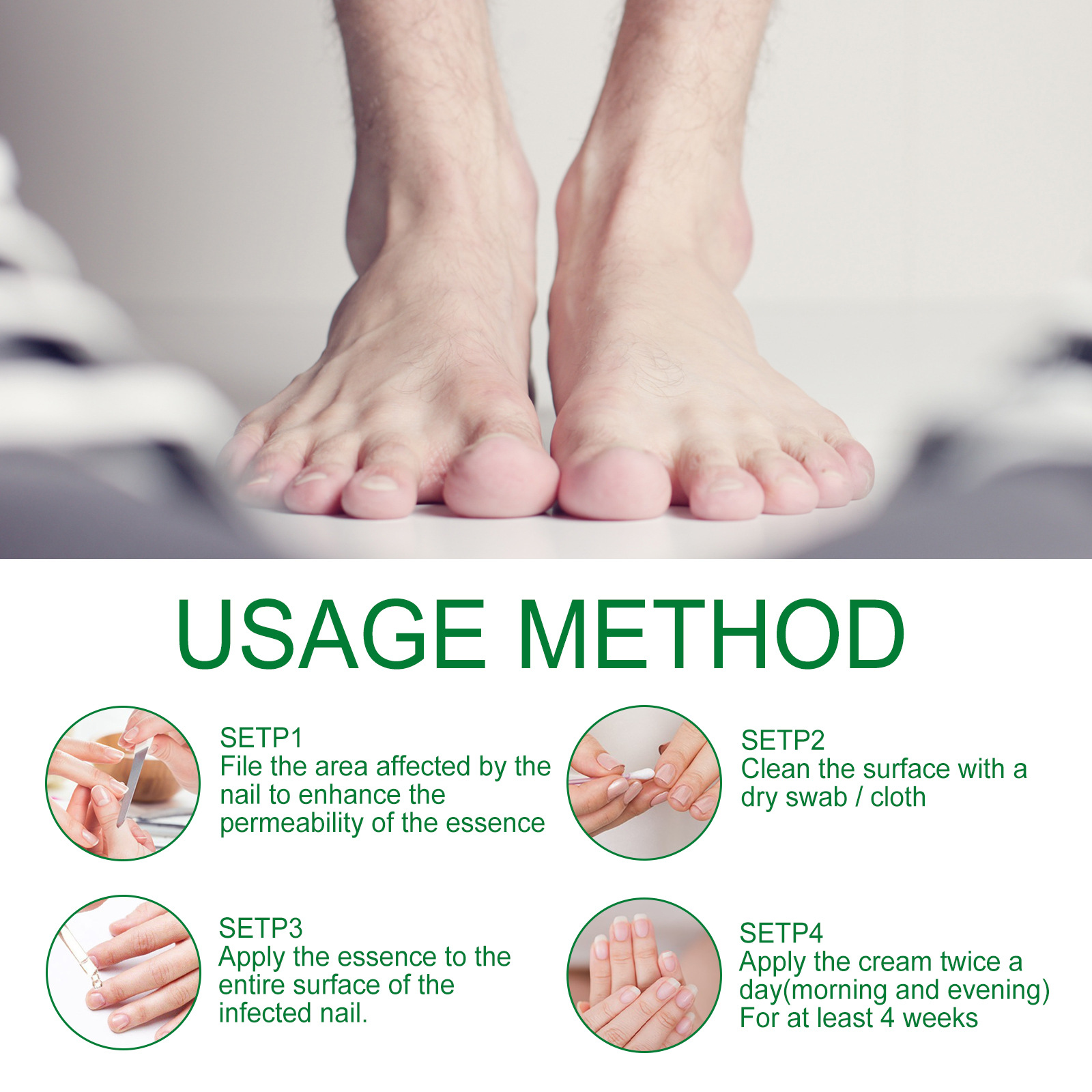 Ginger Nail Care Solution - Soft and Bright Nails, Anti-Fungal Treatment for Hands and Feet