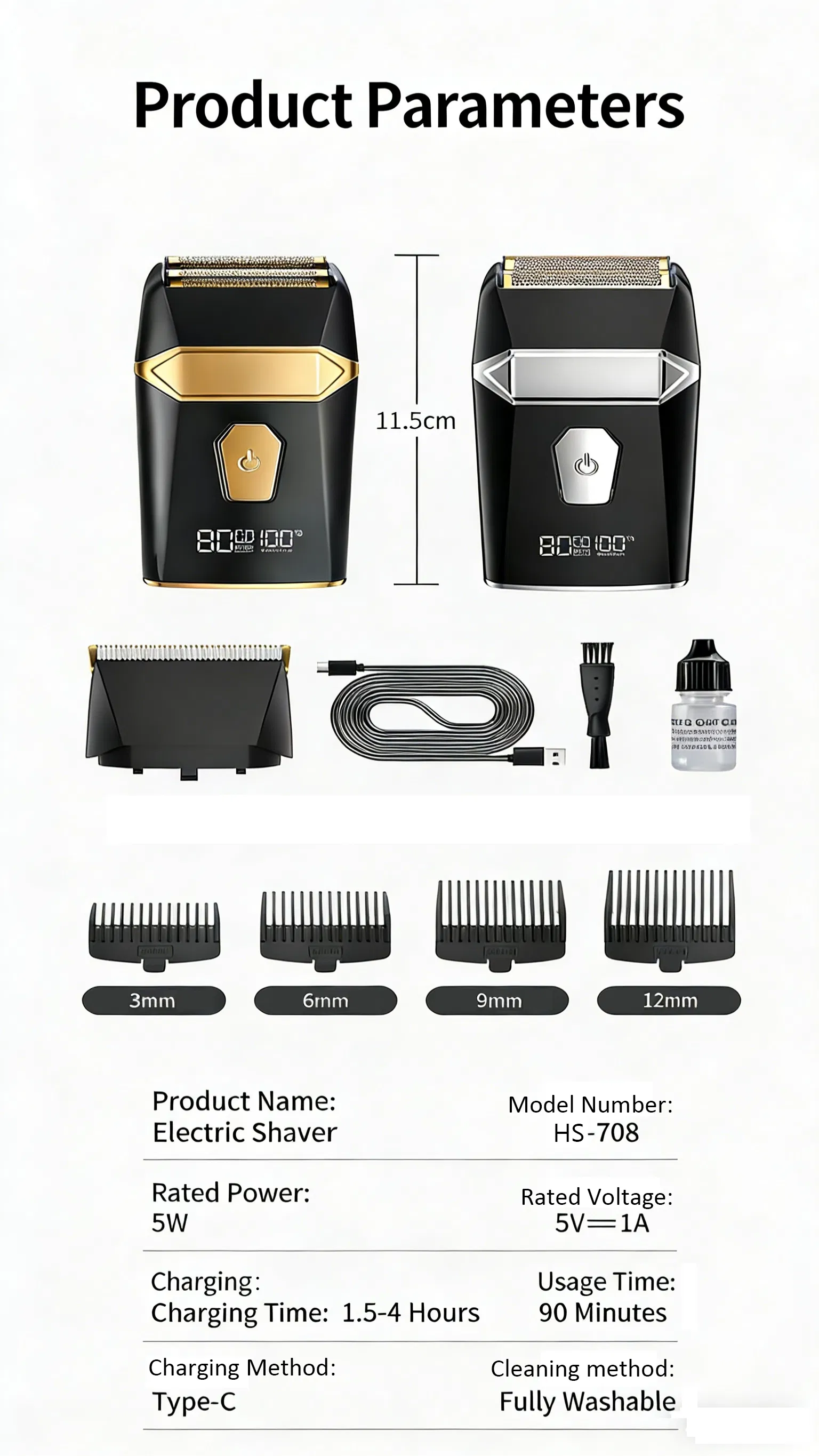 Grooming Tools Reciprocating Cordless Shaver for Men
