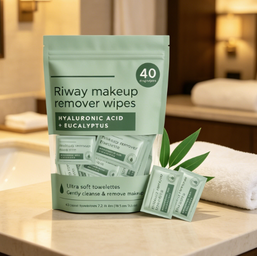 Factory OEM Gentle And Eco Individual Facial Cleansing Hyaluronic Acids Makeup Remover Wipes Private Label Travel &amp; Single Pack