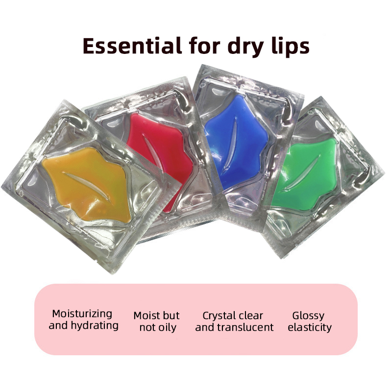 FKY Private Label pink Korea Skin Lip Care Hyaluronic Acid Collagen Hydrogel Sleeping Moisturizing Lip Mask