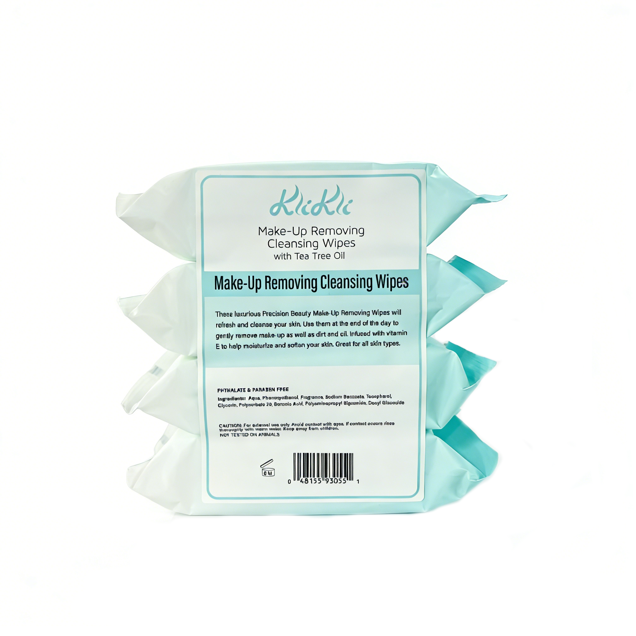 Phthalate Paraben Free Travel-Sized Non-Woven Makeup Remover Wipes-Eco-Friendly Fragrance-Free Hypoallergenic Cleansing Wipes