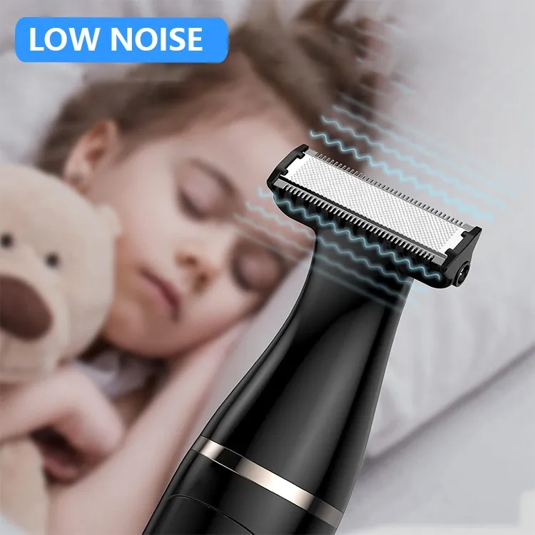 Rechargeable Electric Waterproof Body Groin Hair Trimmer Men Grooming