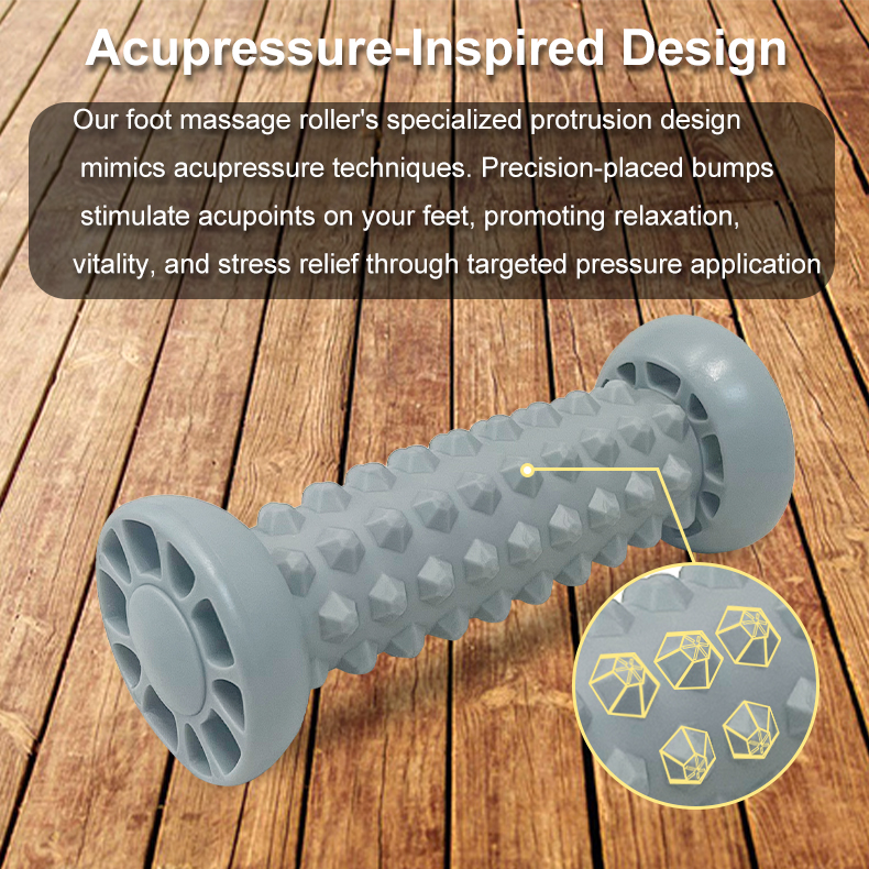 Custom Foot Massager Deep Tissue Trigger Point Shiatsu Muscle Massage Foot Massage Roller For Foot Pain Relief