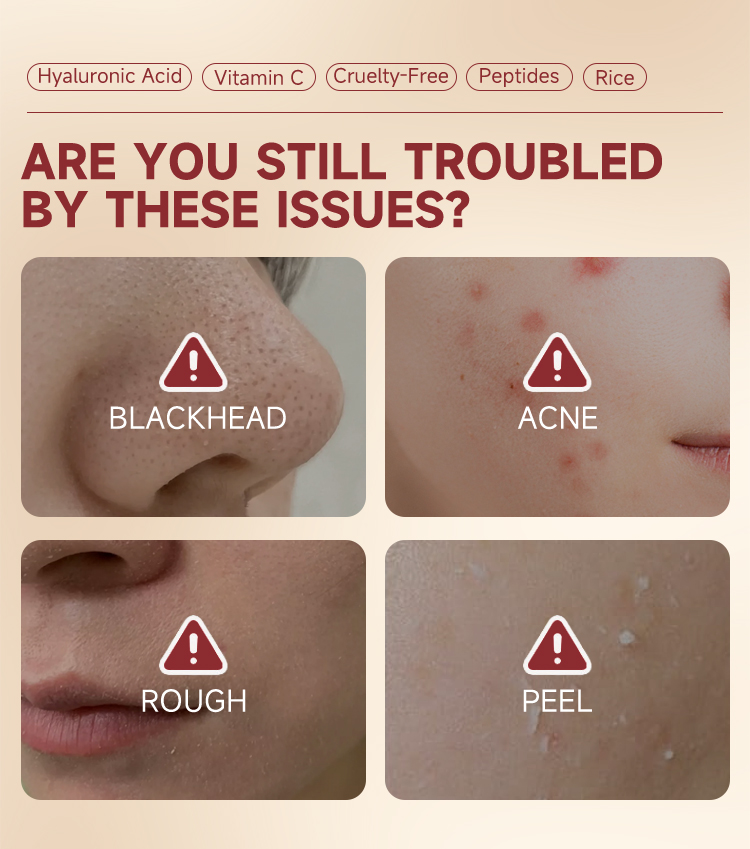 OEM Rice Glow Ampoule Serum Triple Action Brightening & Moisturizing Gentle Exfoliating for All Skin Types